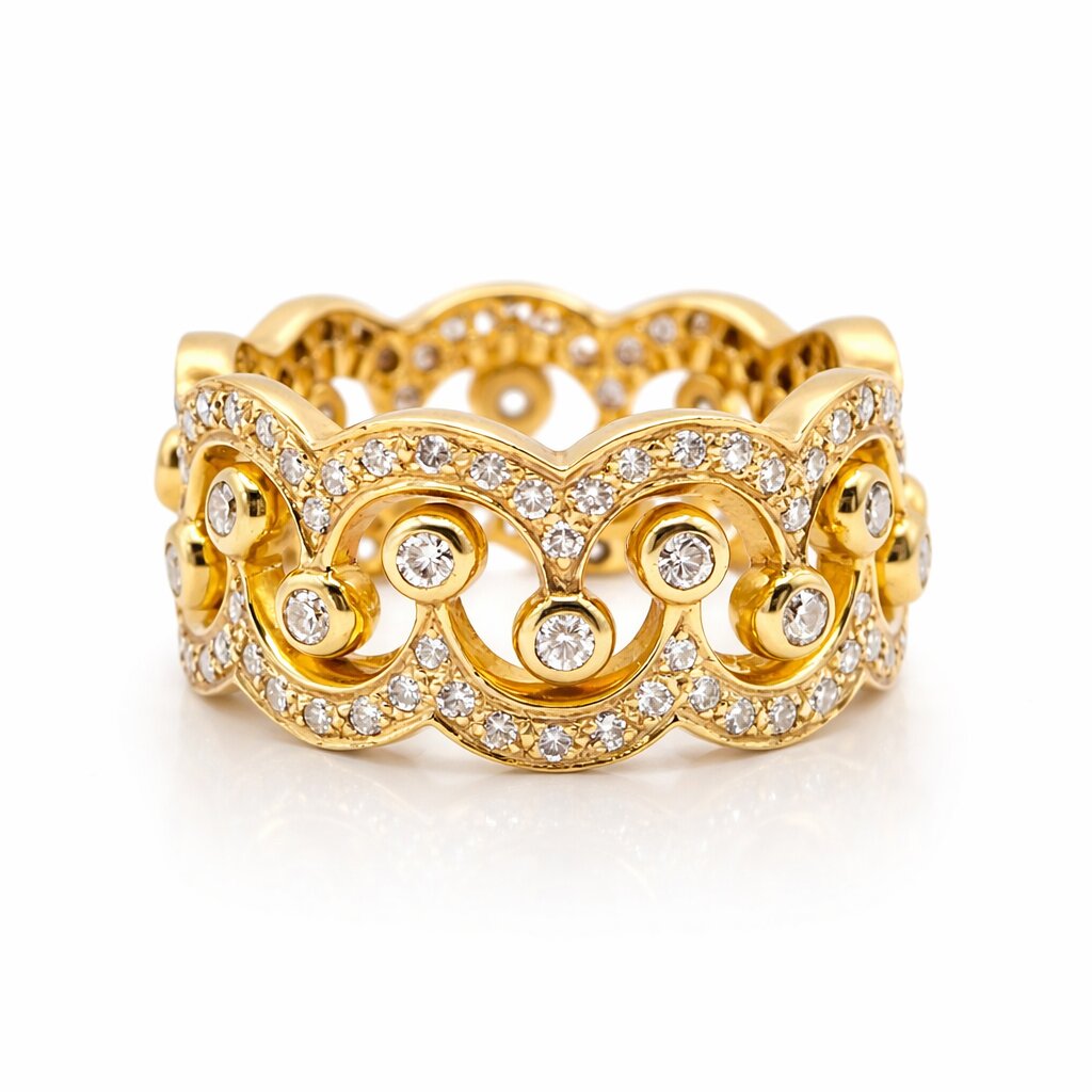 Convertible Crown Ring Set in 14K Yellow Gold with 1.06K Diamonds.